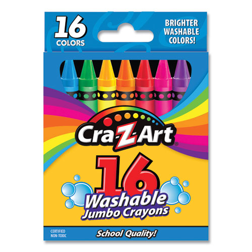 Image of Cra-Z-Art® Washable Jumbo Crayons, 16 Assorted Colors, 16/pack