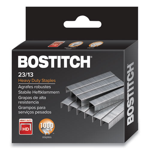 Image of Bostitch® Premium Heavy-Duty Staples, 0.5" Leg, 0.5" Crown, Steel, 1,000/box