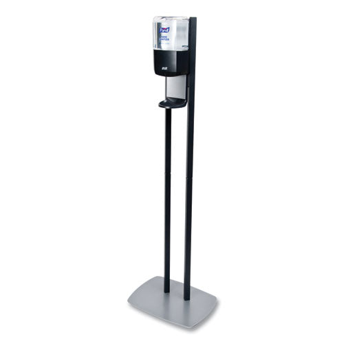 Image of PURELL® Es6 Hand Sanitizer Floor Stand With Dispenser, 1,200 Ml, 13.5 X 5 X 28.5, Graphite/silver