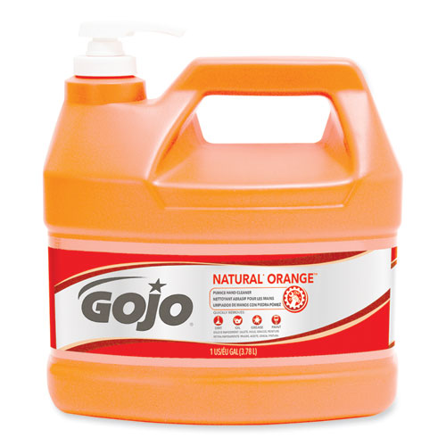Image of GOJO® NATURAL ORANGE Pumice Hand Cleaner, Citrus Scent, 1 gal, 2/Carton