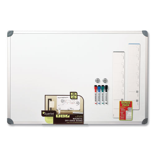 Image of Quartet® Euro-Style Magnetic Dry-Erase Aluminum Frame Boards, 36" x 24", White Surface, Satin Aluminum Frame
