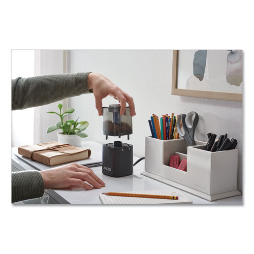 Image of X-ACTO® Model 1799 Powerhouse Office Electric Pencil Sharpener, Ac-Powered, 3 X 3 X 7, Black/silver/smoke