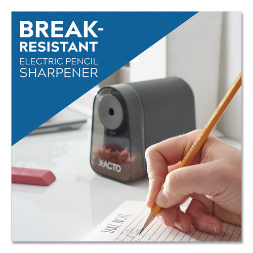 Image of X-ACTO® Model 19501 Mighty Mite Home Office Electric Pencil Sharpener, Ac-Powered, 3.5 X 5.5 X 4.5, Black/gray/smoke