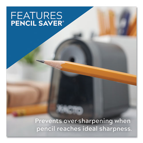 Image of X-ACTO® Model 19501 Mighty Mite Home Office Electric Pencil Sharpener, Ac-Powered, 3.5 X 5.5 X 4.5, Black/gray/smoke