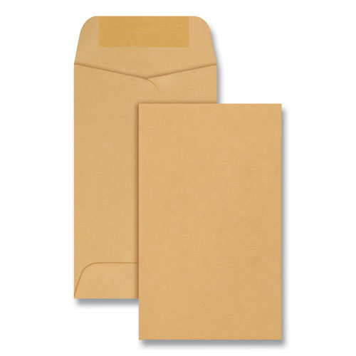 Image of Quality Park Kraft Coin And Small Parts Envelope, #3, Square Flap, Gummed Closure, 2.5 X 4.25, Brown Kraft, 500/box