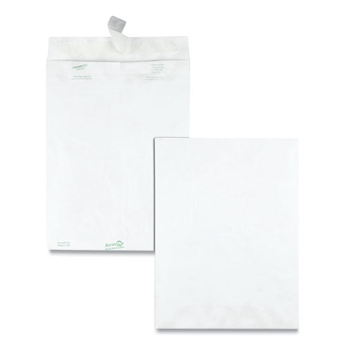 Image of Survivor® Lightweight 14 lb Tyvek Catalog Mailers, #10 1/2, Square Flap, Redi-Strip Adhesive Closure, 9 x 12, White, 100/Box