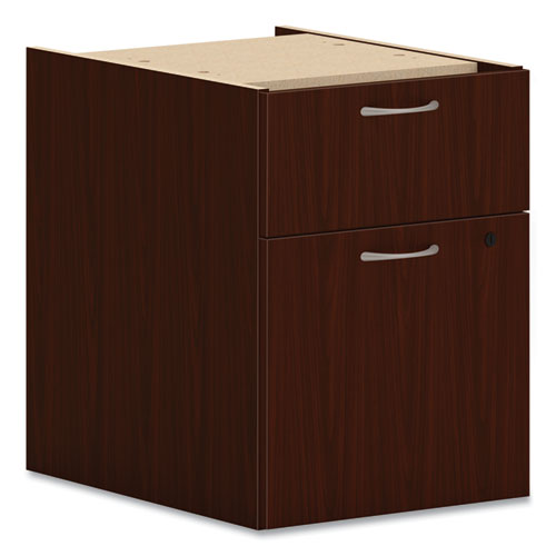 Image of HON® Mod Hanging Pedestal, Left Or Right, 2-Drawers: Box/file, Legal/letter, Traditional Mahogany, 15" X 20" X 20"