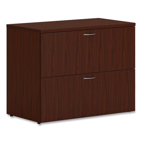 Image of HON® Mod Lateral File, 2 Legal/letter-Size File Drawers, Traditional Mahogany, 36" X 20" X 29"
