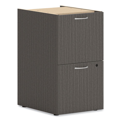 Image of HON® Mod Support Pedestal, Left Or Right, 2 Legal/letter-Size File Drawers, Slate Teak, 15" X 20" X 28"
