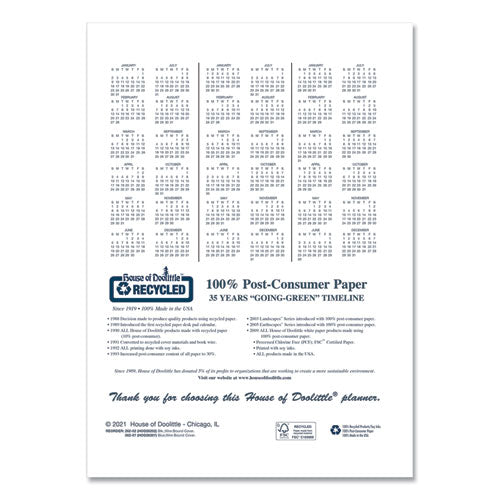 Image of House of Doolittle 14-Month Recycled Ruled Monthly Planner, 11 x 8.5, Black Cover, 14-Month: Dec 2024 to Jan 2026