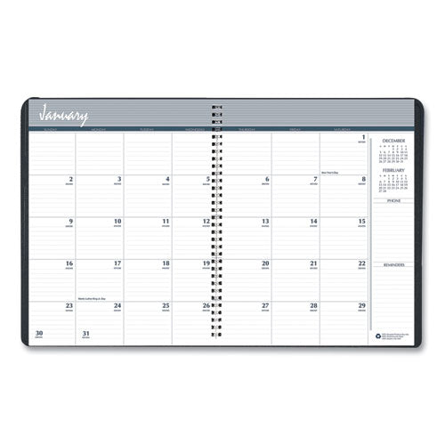 Image of House of Doolittle 14-Month Recycled Ruled Monthly Planner, 11 x 8.5, Blue Cover, 14-Month: Dec 2024 to Jan 2026
