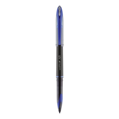 Image of uniball® Air Porous Gel Pen, Stick, Medium 0.7 Mm, Blue Ink, Black/blue Barrel, 3/pack