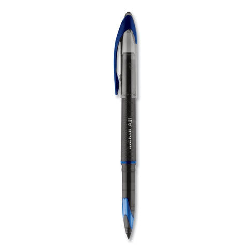 Image of uniball® Air Porous Gel Pen, Stick, Medium 0.7 Mm, Blue Ink, Black/blue Barrel, 3/pack