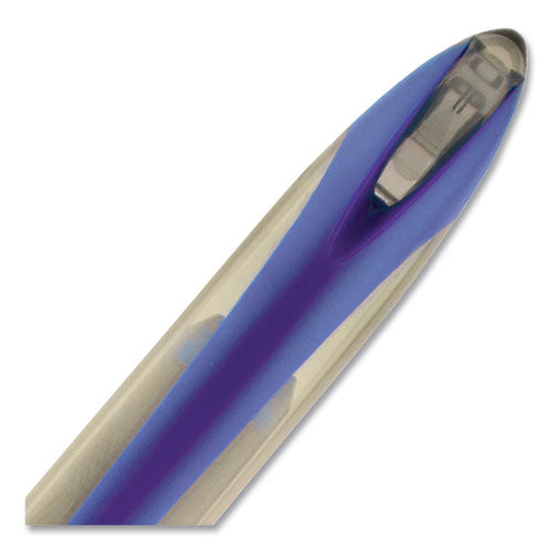 Image of uniball® Air Porous Gel Pen, Stick, Medium 0.7 Mm, Blue Ink, Black/blue Barrel, 3/pack