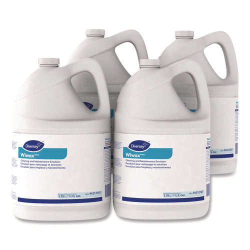 Image of Diversey Wiwax Cleaning And Maintenance Solution, Liquid, 1 Gal Bottle, 4/carton