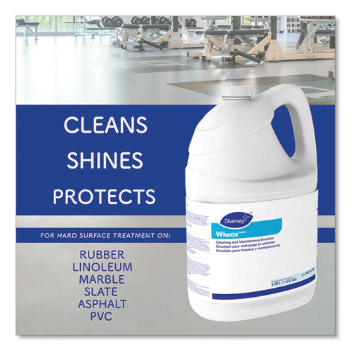 Image of Diversey Wiwax Cleaning And Maintenance Solution, Liquid, 1 Gal Bottle, 4/carton