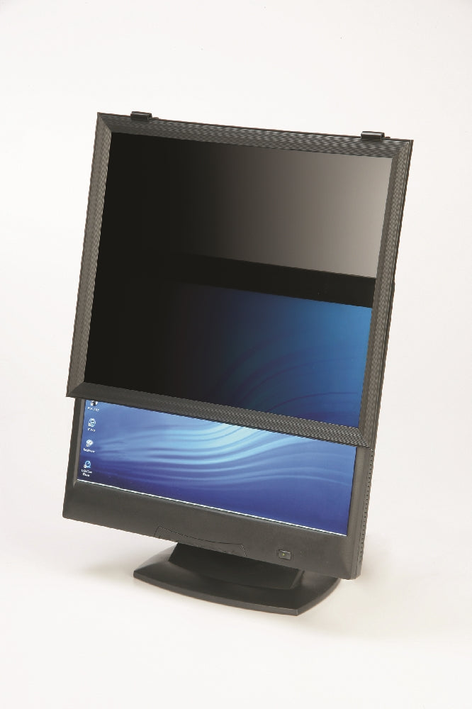 Image of Skilcraft Privacy Shield Privacy Filter Frame Made with 3M Materials, 19" Standard Screen, 19-3/4" D x 15-5/16" W x 12-3/8" H