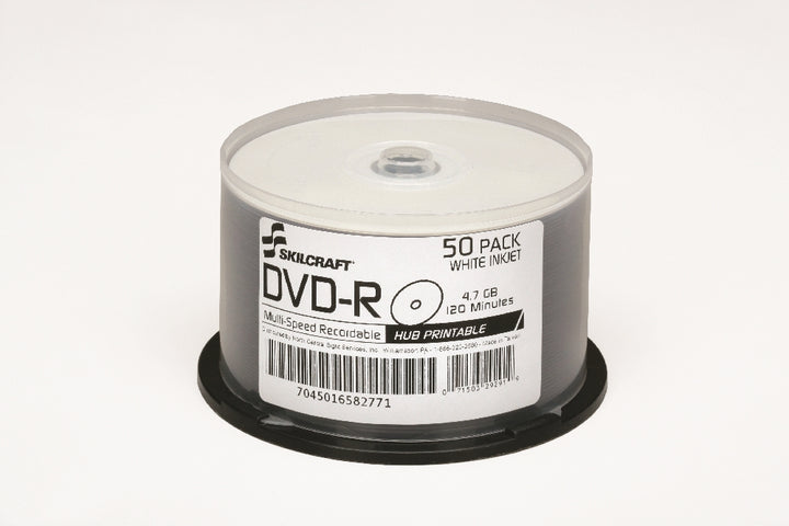 Image of Skilcraft White Inkjet Printable DVD-R
