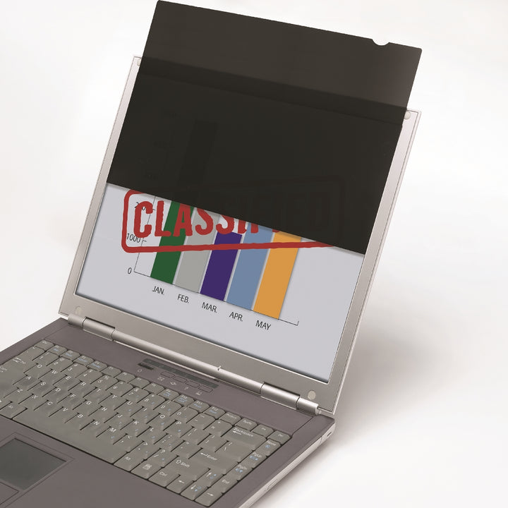 Image of Skilcraft Privacy Shield Privacy Filter, Made with 3M Materials, 23.8" Widescreen, 23-4/5" D, 20-3/4" W x 11-11/16" H