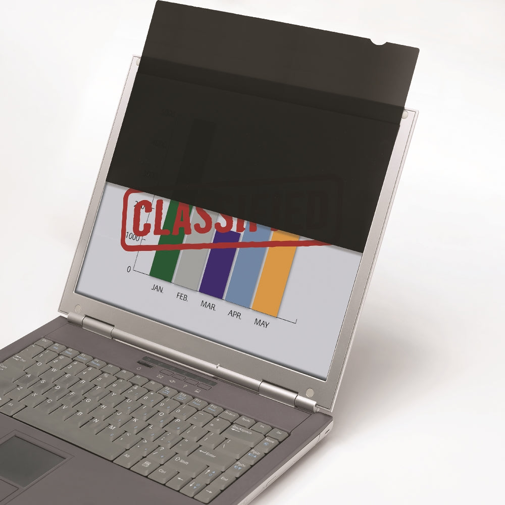 Image of Skilcraft Privacy Shield Privacy Filter, Made with 3M Materials, 23.6" Widescreen, 23-3/5" D, 20-9/16" W x 11-9/16" H