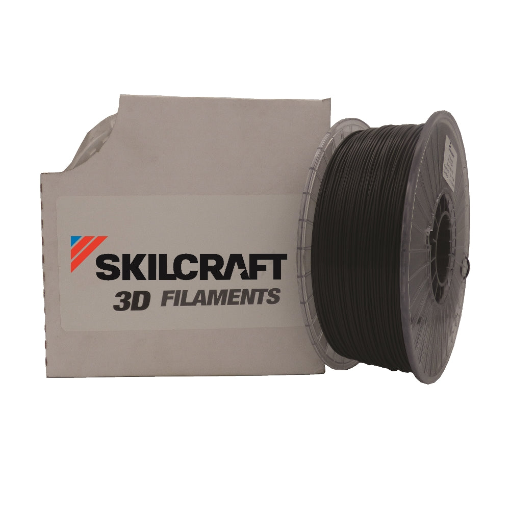 Image of 3D Printer Filament, Polylactic Acid, 1.75mm filament on a 1kg spool, Black