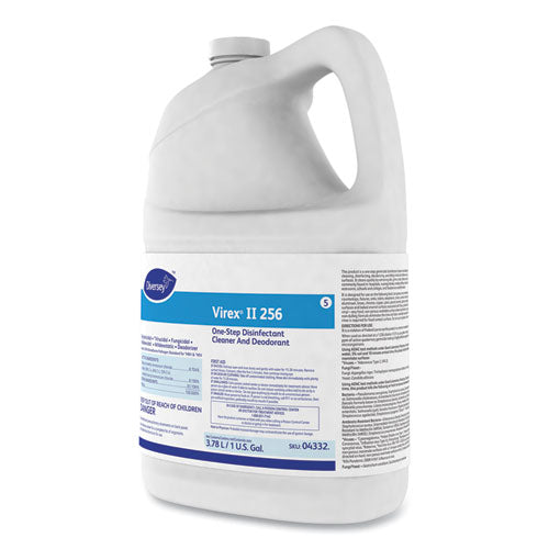 Image of Diversey Virex Ii 256 One-Step Disinfectant Cleaner Deodorant Mint, 1 Gal, 4 Bottles/ct
