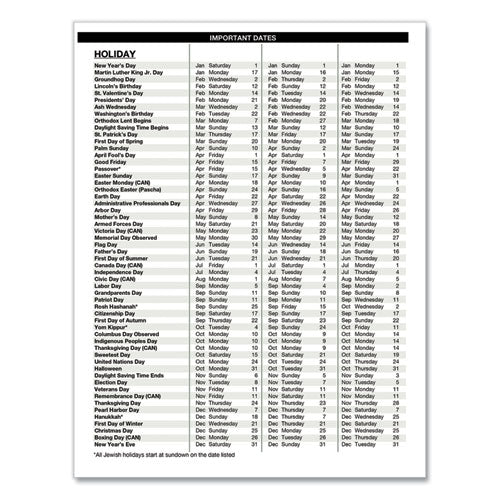 Image of House of Doolittle Recycled Professional Weekly Planner, 15-Minute Appts, 11 x 8.5, Blue Wirebound Soft Cover, 12-Month (Jan to Dec): 2025
