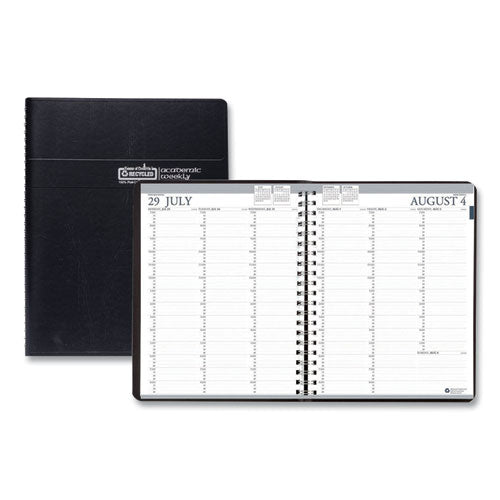 Image of House of Doolittle Academic Year Recycled Professional Weekly Planner, 11 x 8.5, Black Wirebound Soft Cover, 12-Month (Aug to July): 2024-2025
