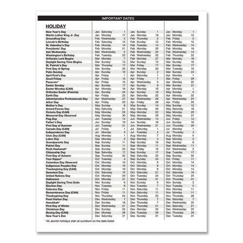 Image of House of Doolittle Academic Year Recycled Professional Weekly Planner, 11 x 8.5, Black Wirebound Soft Cover, 12-Month (Aug to July): 2024-2025