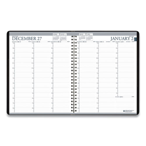 Image of House of Doolittle Recycled Professional Weekly Planner, 15-Minute Appts, 11 x 8.5, Blue Wirebound Soft Cover, 12-Month (Jan to Dec): 2025