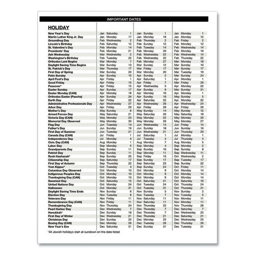 Image of House of Doolittle Eight-Person Group Practice Daily Appointment Book, 11 x 8.5, Black Cover, 12-Month (Jan to Dec): 2025