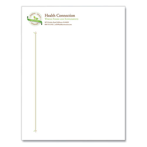 Image of Southworth® 25% Cotton Business Paper, Red Margin Rule, 95 Bright, 20 lb Bond Weight, 8.5 x 11, White, 500 Sheets/Ream