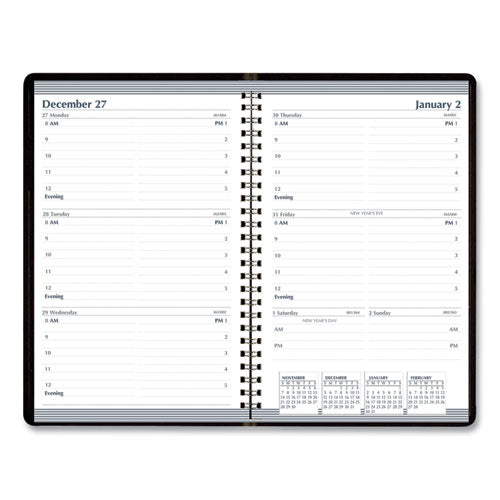 Image of House of Doolittle Recycled Weekly Appointment Book, 8 x 5, Black Cover, 12-Month (Jan to Dec): 2025
