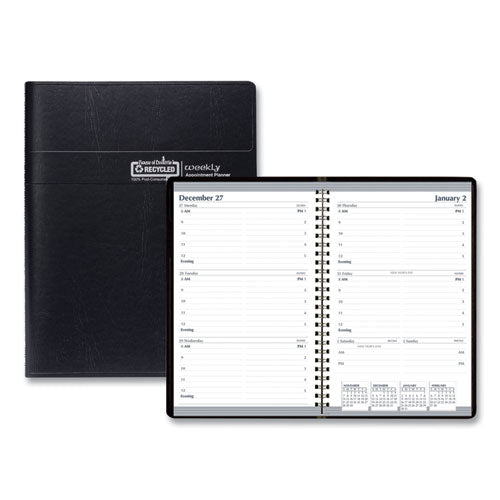 Image of House of Doolittle Recycled Weekly Appointment Book, 8 x 5, Black Cover, 12-Month (Jan to Dec): 2025