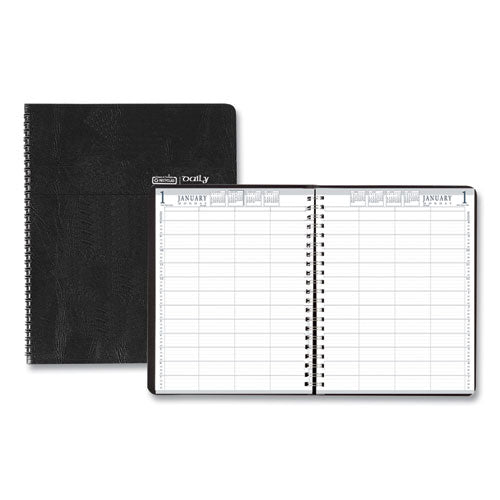 Image of House of Doolittle Eight-Person Group Practice Daily Appointment Book, 11 x 8.5, Black Cover, 12-Month (Jan to Dec): 2025