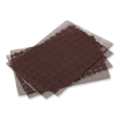 Image of AmerCareRoyal® Griddle Screen, Aluminum Oxide, 4 X 5.5, Brown, 20/pack, 10 Packs/carton