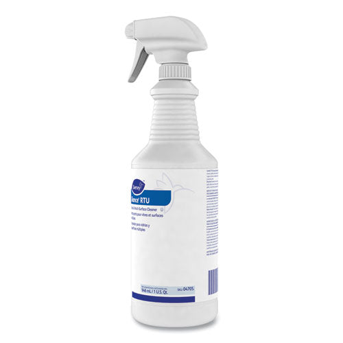 Image of Diversey Glance Glass and Multi-Surface Cleaner, Original, (12) 32 oz Capped Bottles and One Trigger Sprayer