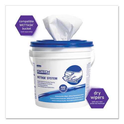Image of WypAll® Power Clean Wipers for Disinfectants, Sanitizers and Solvents WetTask Customizable Wet Wiping System 250/Roll, 6 Roll/Carton