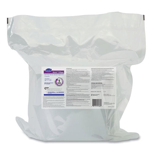 Image of Diversey Oxivir 1 Wipes, 1-Ply, 11 x 12, Cherry Almond Scent, 160/Refill Pack, 4 Packs/Carton