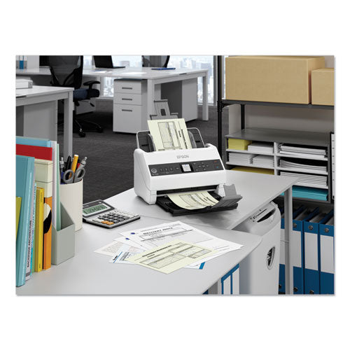 Image of Epson® Ds-730n Network Color Document Scanner, 600 Dpi Optical Resolution, 100-Sheet Duplex Auto Document Feeder