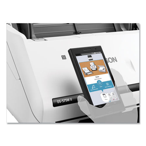 Image of Epson® Ds-575w Ii Wireless Color Duplex Document Scanner, 600 Dpi Optical Resolution, 50-Sheet Duplex Auto Document Feeder