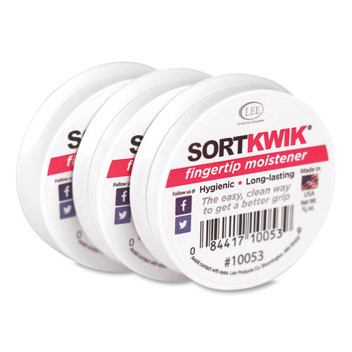 Image of LEE Sortkwik Fingertip Moisteners, 0.38 oz, Pink, 3/Pack