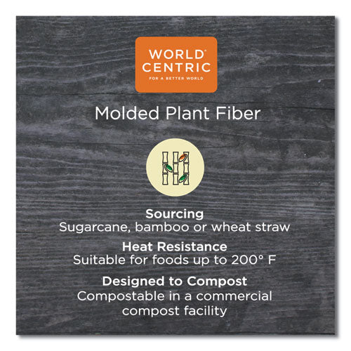 Image of World Centric® Fiber Cup Carriers, 8 oz to 22 oz, Four Cups, Natural, 600/Carton