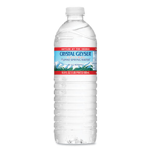 Image of Crystal Geyser® Alpine Spring Water, 16.9 oz Bottle, 24/Carton
