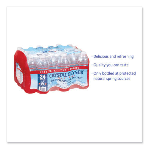 Image of Crystal Geyser® Alpine Spring Water, 16.9 oz Bottle, 24/Carton