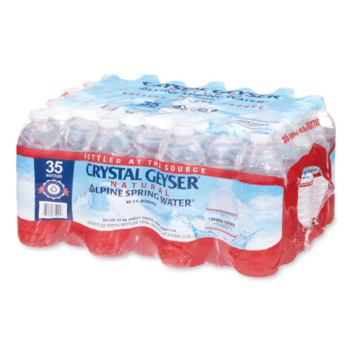 Image of Crystal Geyser® Alpine Spring Water, 16.9 oz Bottle, 35/Carton