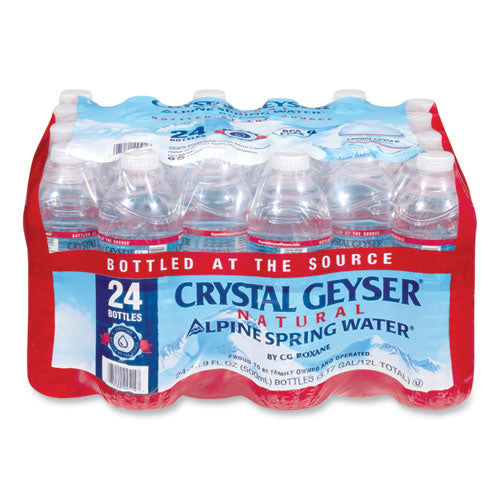 Image of Crystal Geyser® Alpine Spring Water, 16.9 oz Bottle, 24/Carton