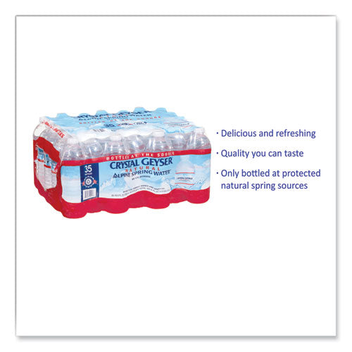 Image of Crystal Geyser® Alpine Spring Water, 16.9 oz Bottle, 35/Carton