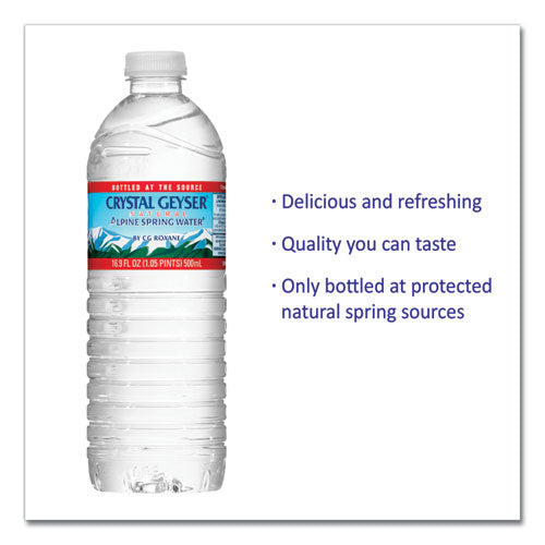 Image of Crystal Geyser® Alpine Spring Water, 16.9 oz Bottle, 35/Carton