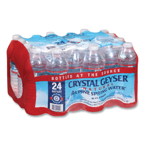 Image of Crystal Geyser® Alpine Spring Water, 16.9 oz Bottle, 24/Carton